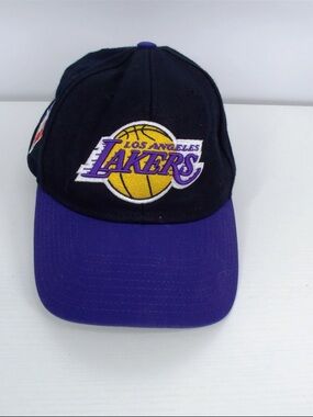Los Angeles Lakers Hat Black / PURPLE 47 Franchise Cap Fitted Size OSFA NBA